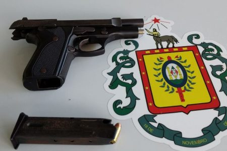 Menor diz ser dono de pistola encontrada em lavagem