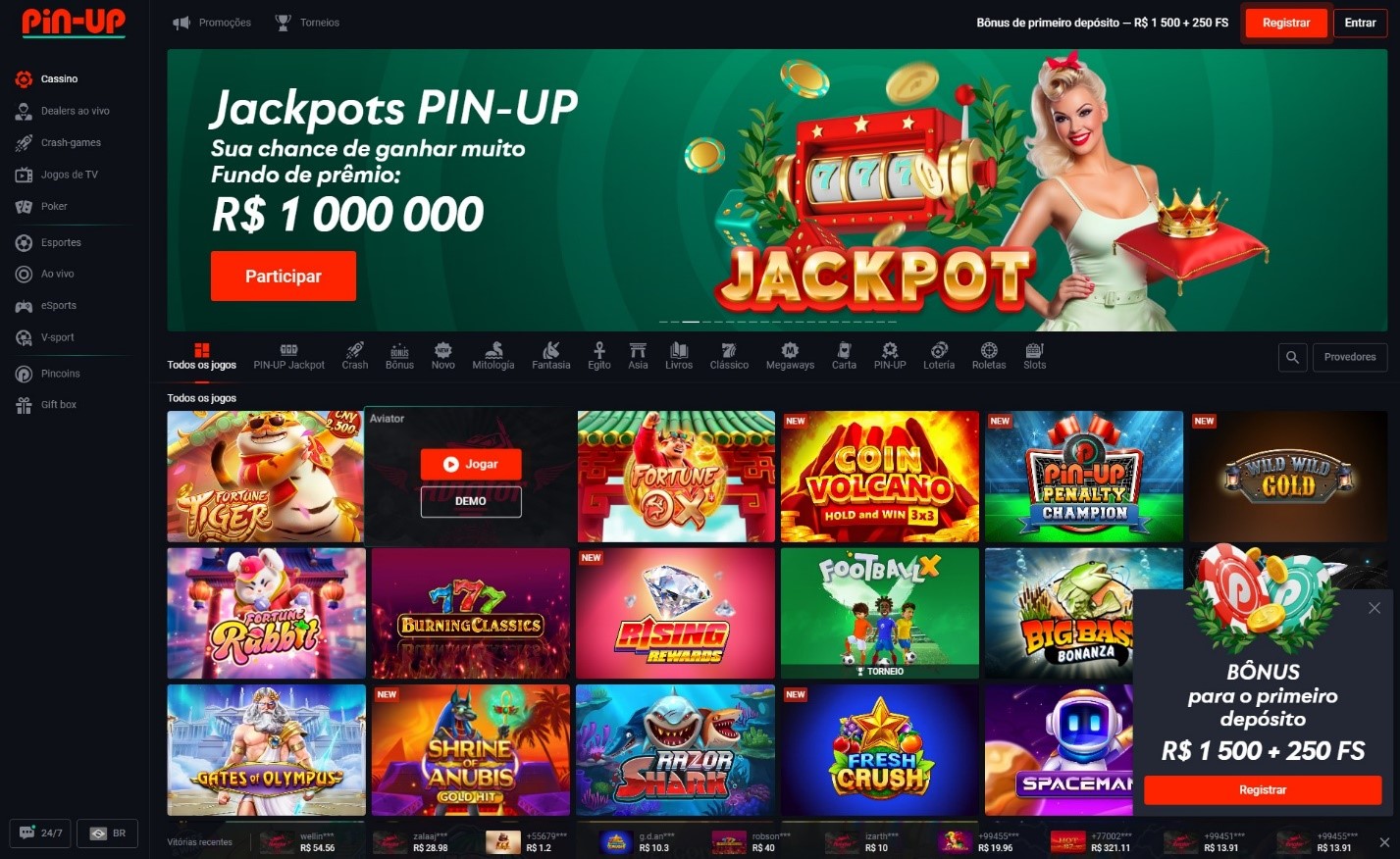 A pin up casino br  que conquista clientes