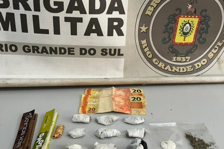 Brigada Militar efetua apreensão de adolescente por tráfico de entorpecentes em Getúlio Vargas
