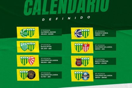Gauchão 2025: Ypiranga estreia dia 22 de janeiro contra o Juventude em Caxias do Sul